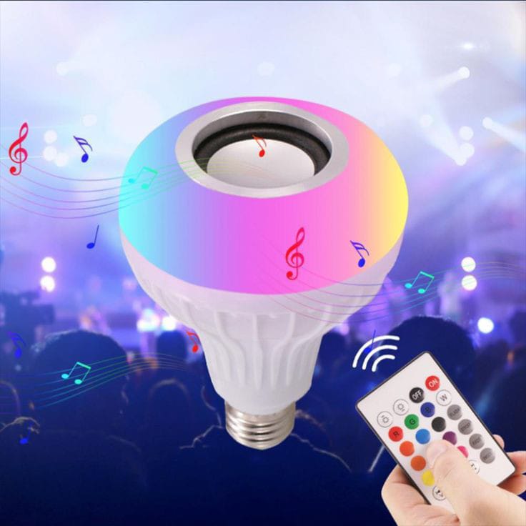 Bombillo Parlante Led Bluetooth + Control Remoto