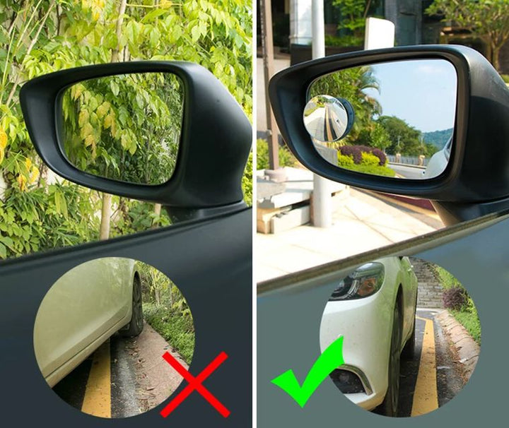 2 espejos de punto ciego, ajustable de 360 grados HD